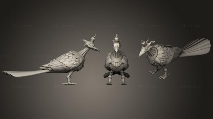 Статуэтки животных (Птица, STKJ_1655) 3D модель для ЧПУ станка